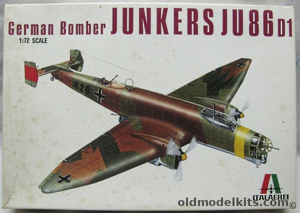 Italeri 1/72 Junkers Ju-86 D1 Diesel Powered Medium Bomber, 114 plastic model kit